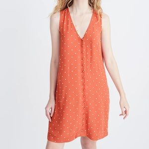Madewell Heather Button-Front Dress in Polka Dot